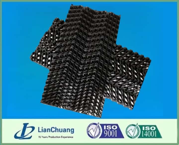 Natural Draft Cooling Tower Anti-UV Black Grid Trickle Fill Plastic Mesh Filler Net Infill